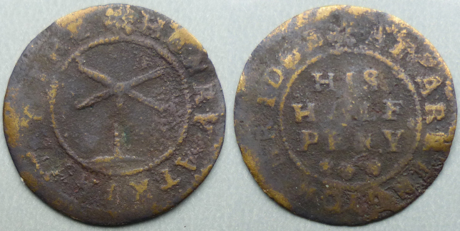 Arrington Bridge, Henry Atkins halfpenny token